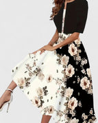 Black-Floral / UK 8 (S)
