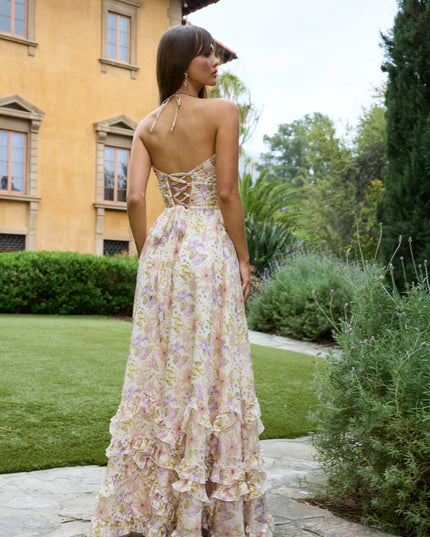 Women's Wedding Guest Floral Halter Maxi Dress - product image 23