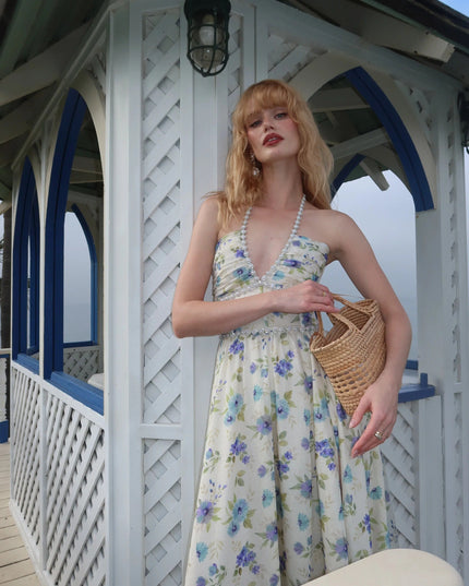 Women's Wedding Guest Floral Halter Maxi Dress - product image 40