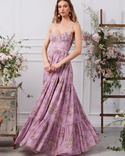 Women's Wedding Guest Floral Halter Maxi Dress - product image 47