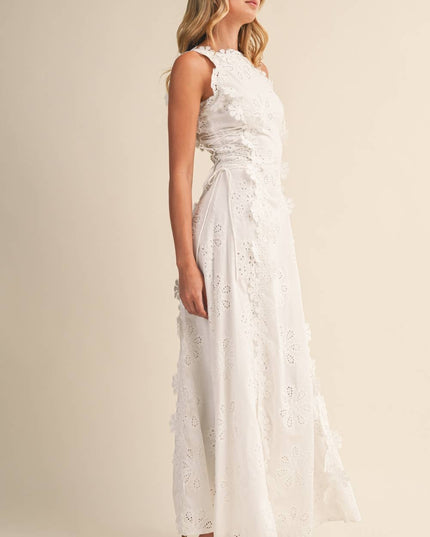 Vestido maxi fluido de verano con cuello halter para invitada de boda mujer