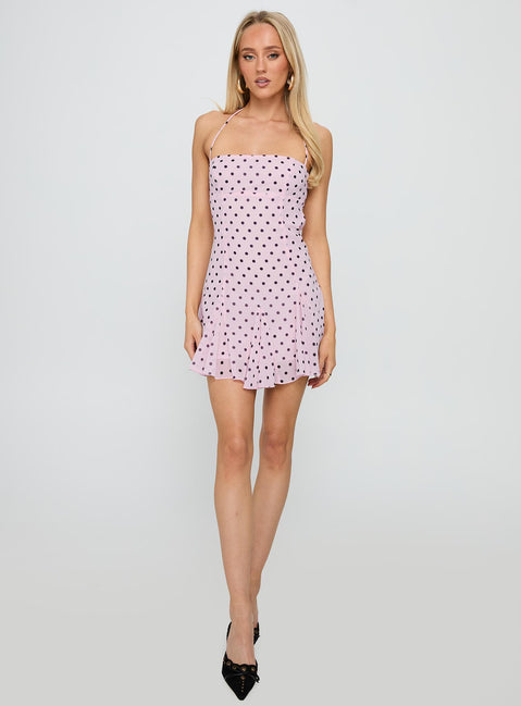 Vestido mini fluido con lunares para invitada de boda mujer