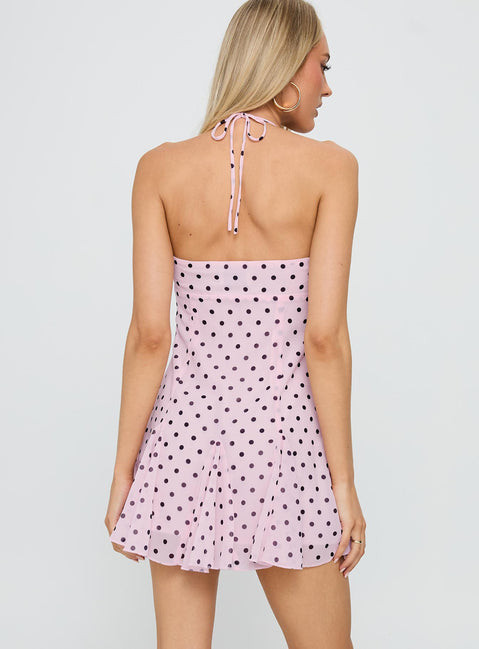 Vestido mini fluido con lunares para invitada de boda mujer