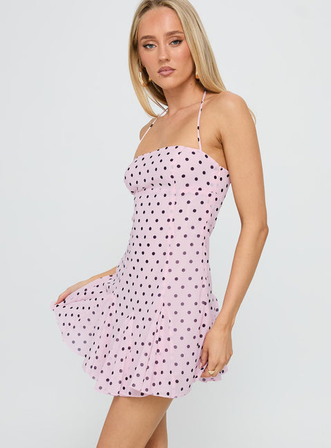 Vestido mini fluido con lunares para invitada de boda mujer