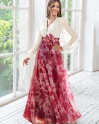 Ivory&Wine Red / UK 6 (XS)