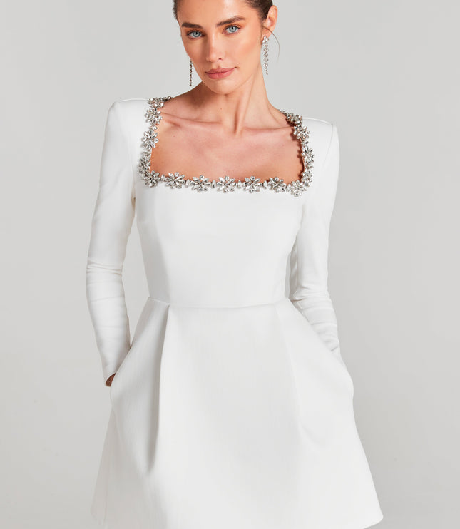 Vestido mini de cóctel de terciopelo para invitada de boda para mujer