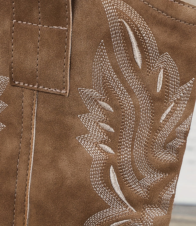 Bexley | Women's Wide Calf Western Cowboy Boots - Camel - Image 7