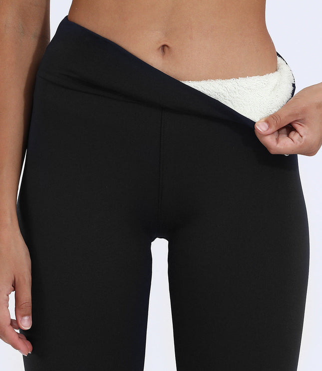 Women's Winter Leggings with Teddy Lining and Wide Waistband