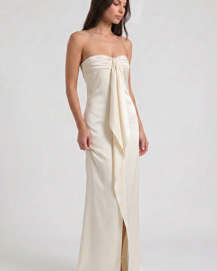 Vestido maxi floral amarillo de verano para invitada de boda mujer